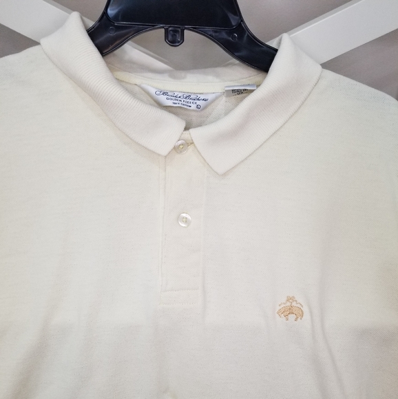 Brooks Brothers Logo Yellow Polo Shirt Large - Picture 4 of 8